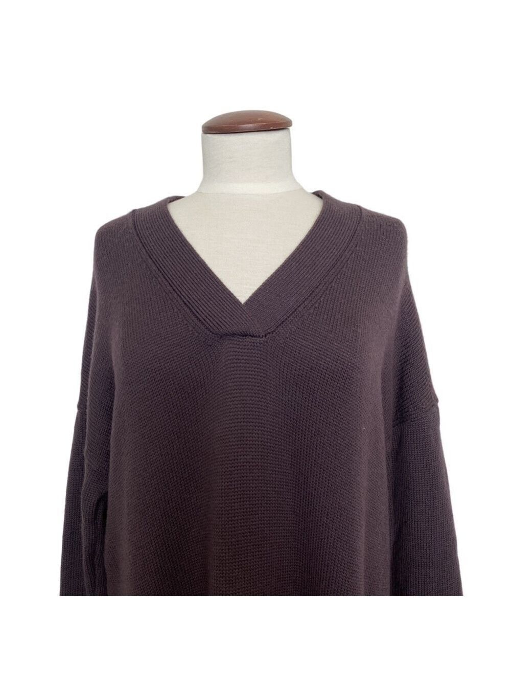 Kit and Ace Purple Merino Wool Sweater Dress Sz L